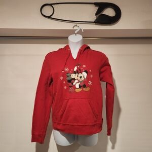 Disney Red Minnie & Mickey Holiday Hoodie